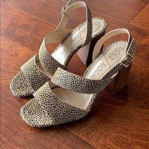 Brand New Calf Hair Block Heel Shoes